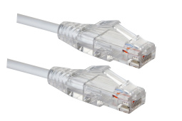 Коммутационный шнур категории 6A SLIM LINE, U/UTP, HF, T568B, белый, 0,5 м